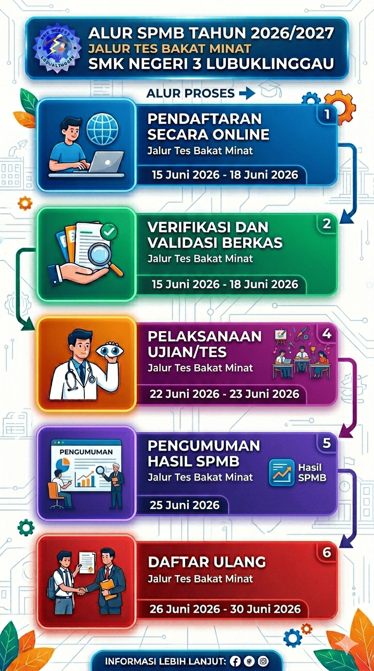 Alur SPMB Jalur Tes Bakat Minat Tahun Ajaran 2026/2027